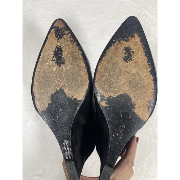 All Saints Black Booties Sz 39 Pointed Toe Wedge Ankle Boots Leather 8.5-9 - Picture 6 of 9